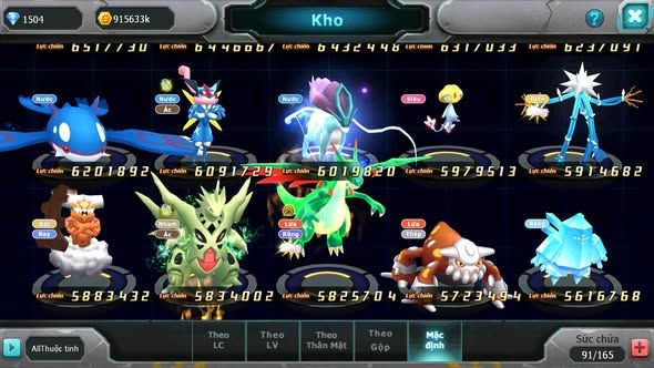 MÃ : #TTS5198 - S722 - TOP 6 - V15 - HOOH CỘNG HƯỞNG DYNAMAX HOOPA BÁ CHỦ RAYQUAZA BC NHIỀU PET HT BUILD KHỎE CHO AE
