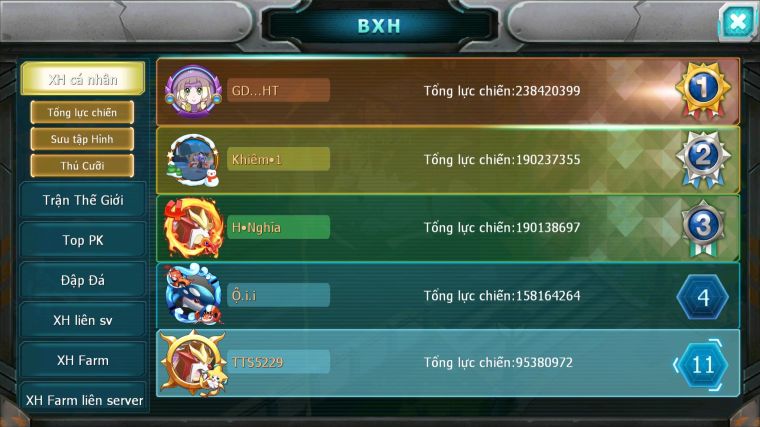 MÃ : #TTS5229 - S538 - TOP 11 - V14 - 3K5 SÁCH - 50K KC - HOOH DYNAMAX HOOPA BÁ CHỦ LUGIA CỘNG HƯỞNG RAYQUAZA BC UNVOA WB NHIỀU PET HT