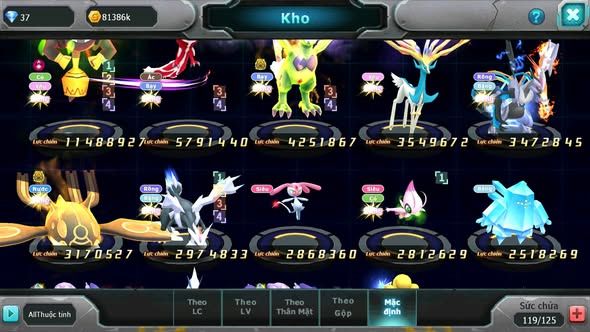 MÃ : #TTS5226 - S1719 - V12 - TOP22 - TAPU BULU CỘNG HƯỞNG DYANMAX YVETAL THẦN GIÓ BÁ CHỦ XERM UNVOA KYOGRE BC