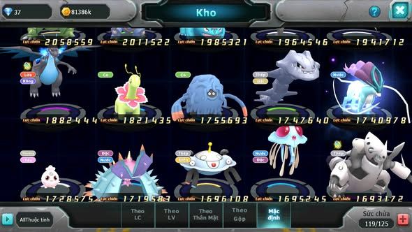 MÃ : #TTS5226 - S1719 - V12 - TOP22 - TAPU BULU CỘNG HƯỞNG DYANMAX YVETAL THẦN GIÓ BÁ CHỦ XERM UNVOA KYOGRE BC