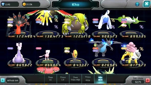 MÃ : #TTS5254 - S1829 - TOP 15 - V9 - 200 MẢNH Z100 BÁ CHỦ - ZEVIL HOOH GROUDON LUGIA LAIT RAIKOU GOODRA