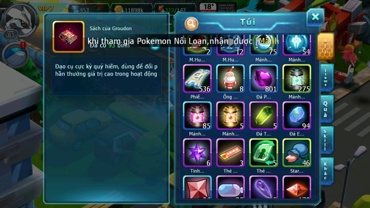 MÃ : #TTS5259 - S1790 - V7 - UNVOA RAIKOU ARC ĐẤT ZEVIL MES GROUDON