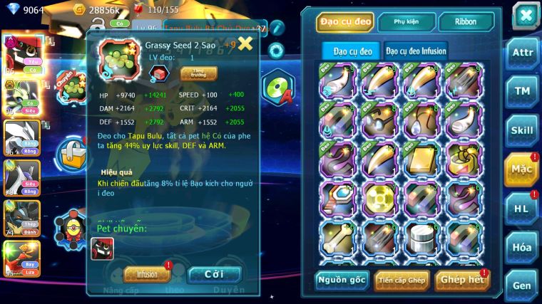 MÃ : #TTS5258 - S1795 - TOP3 - 9K KC - TAPU BULU DYANAMX CELEBI BÁ CHỦ UNVOA LATI HOOH MEGA CHAR BC