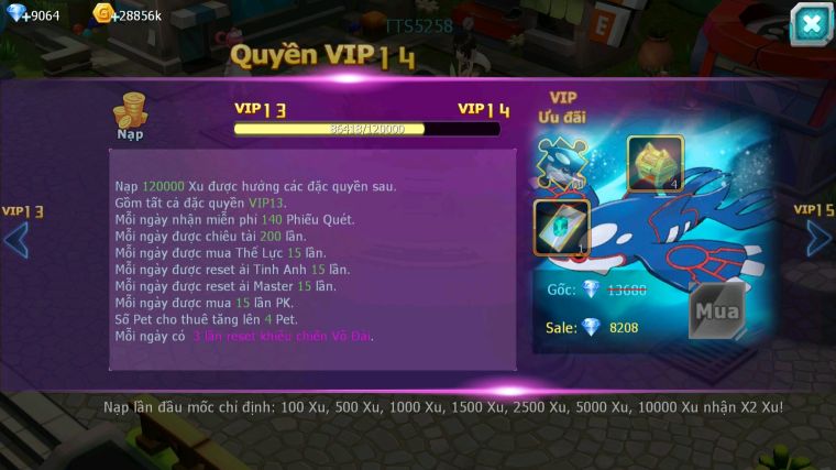 MÃ : #TTS5258 - S1795 - TOP3 - 9K KC - TAPU BULU DYANAMX CELEBI BÁ CHỦ UNVOA LATI HOOH MEGA CHAR BC