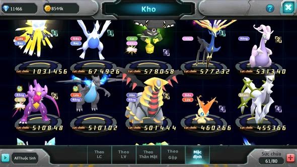 MÃ : #TTS5268 - S1184 - 11K KC - HOOH LUGIA TAPU BULU