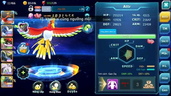 MÃ : #TTS5268 - S1184 - 11K KC - HOOH LUGIA TAPU BULU