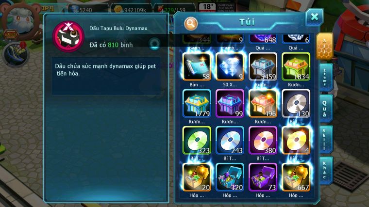 MÃ : #TTS5266 - S1658 - V9 - 500 SÁCH - TAPU BULU BÁ CHỦ CẶP CÁ BÁ CHỦ UNVOA PALKIA BC CẶP LATI BC