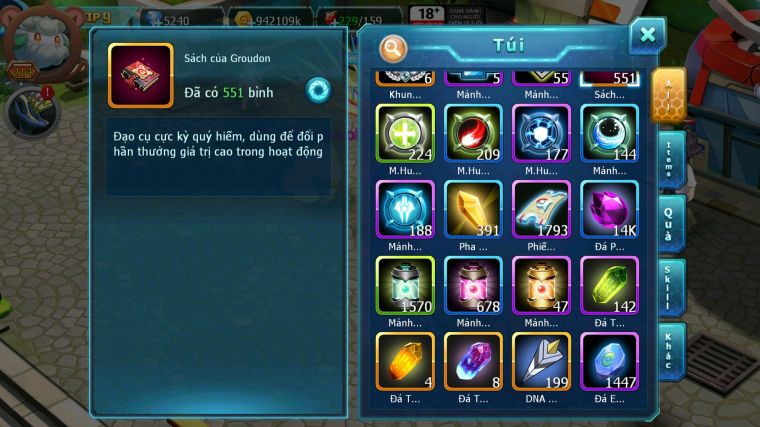 MÃ : #TTS5266 - S1658 - V9 - 500 SÁCH - TAPU BULU BÁ CHỦ CẶP CÁ BÁ CHỦ UNVOA PALKIA BC CẶP LATI BC