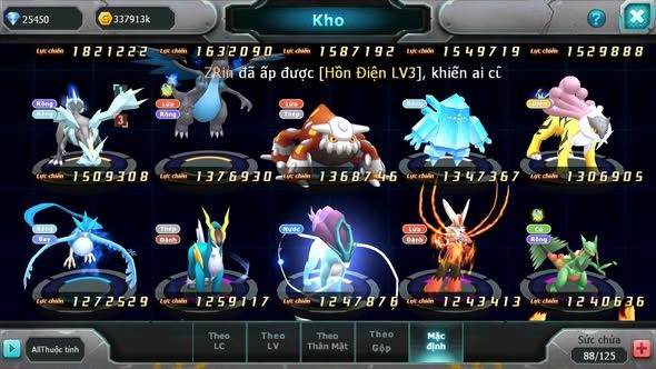 MÃ : #TTS5261 - S1310 - V11 - 25K KC - HOOH BÁ CHỦ UNVOA DRAK HOOH THẦN GIÓ BC CẶP LATI PR DIALGA