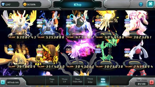 MÃ : #TTS5269 - S1258 - UNVOA WB BÁ CHỦ HOOH BÁ CHỦ PALKIA BÁ CHỦ KYOGRE BC QVLD BC