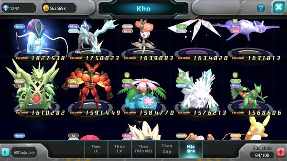 MÃ : #TTS5269 - S1258 - UNVOA WB BÁ CHỦ HOOH BÁ CHỦ PALKIA BÁ CHỦ KYOGRE BC QVLD BC