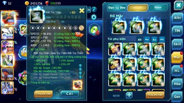 MÃ : #TTS5274 - S1310 - V11 - HOOH BÁ CHỦ UNVOA DRAK HOOH THẦN GIÓ BC YVETAL PR DIALGA CẶP LATI