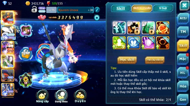 MÃ : #TTS5274 - S1310 - V11 - HOOH BÁ CHỦ UNVOA DRAK HOOH THẦN GIÓ BC YVETAL PR DIALGA CẶP LATI