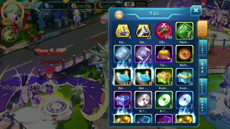 MÃ : #TTS5274 - S1310 - V11 - HOOH BÁ CHỦ UNVOA DRAK HOOH THẦN GIÓ BC YVETAL PR DIALGA CẶP LATI