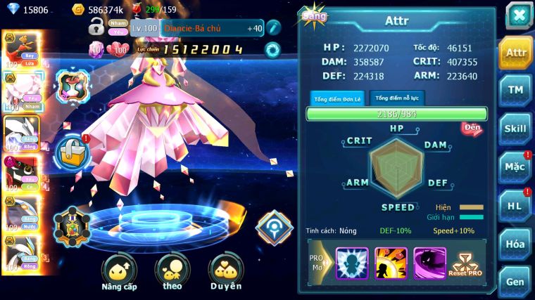 MÃ : #TTS5271 - S901 - TOP18 - V10 - HOOH BÁ CHỦ DIANCIE BC UNVOA TAPU BULU DYNAMAX NHIỀU PET BÁ CHỦ NGON