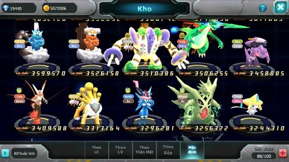 MÃ : #TTS5278 - S1216 - TOP41 - HOOH CỘNG HƯỞNG DYNAMAX UNVOA THẦN GIÓ LUGIA BC QVLD BC QVBC BC NHIỀU PET HT