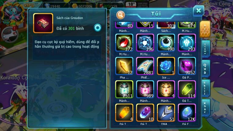 MÃ : #TTS5278 - S1216 - TOP41 - HOOH CỘNG HƯỞNG DYNAMAX UNVOA THẦN GIÓ LUGIA BC QVLD BC QVBC BC NHIỀU PET HT