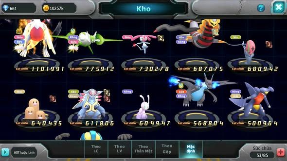 MÃ : #TTS5288 - S1828 - TOP 30 - LUGIA BÁ CHỦ LATI MES GIRATINA