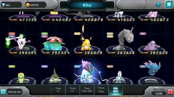 MÃ : #TTS5288 - S1828 - TOP 30 - LUGIA BÁ CHỦ LATI MES GIRATINA