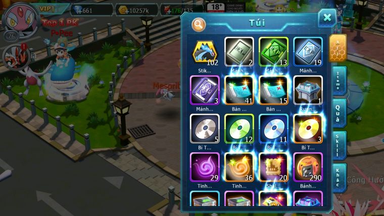 MÃ : #TTS5288 - S1828 - TOP 30 - LUGIA BÁ CHỦ LATI MES GIRATINA