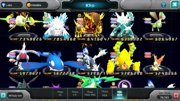 MÃ : #TTS5290 - S1216 - TOP 23 - V11 - HOOH CỘNG HƯỞNG DYANAMX CẶP WB CỘNG HƯỞNG DYNAMAX PALKIA CỘNG HƯỞNG YVETAL BÁ CHỦ 3 TEAM CỰC CHẤT