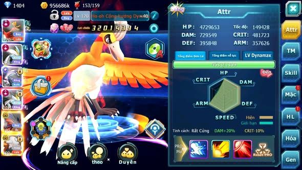 MÃ : #TTS5290 - S1216 - TOP 23 - V11 - HOOH CỘNG HƯỞNG DYANAMX CẶP WB CỘNG HƯỞNG DYNAMAX PALKIA CỘNG HƯỞNG YVETAL BÁ CHỦ 3 TEAM CỰC CHẤT