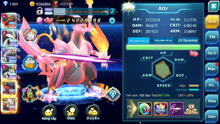 MÃ : #TTS5290 - S1216 - TOP 23 - V11 - HOOH CỘNG HƯỞNG DYANAMX CẶP WB CỘNG HƯỞNG DYNAMAX PALKIA CỘNG HƯỞNG YVETAL BÁ CHỦ 3 TEAM CỰC CHẤT