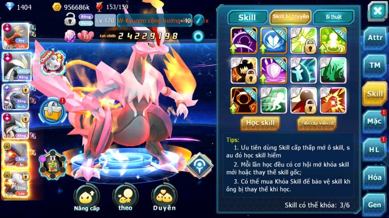 MÃ : #TTS5290 - S1216 - TOP 23 - V11 - HOOH CỘNG HƯỞNG DYANAMX CẶP WB CỘNG HƯỞNG DYNAMAX PALKIA CỘNG HƯỞNG YVETAL BÁ CHỦ 3 TEAM CỰC CHẤT