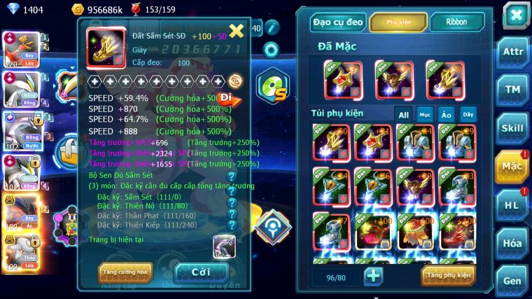 MÃ : #TTS5290 - S1216 - TOP 23 - V11 - HOOH CỘNG HƯỞNG DYANAMX CẶP WB CỘNG HƯỞNG DYNAMAX PALKIA CỘNG HƯỞNG YVETAL BÁ CHỦ 3 TEAM CỰC CHẤT