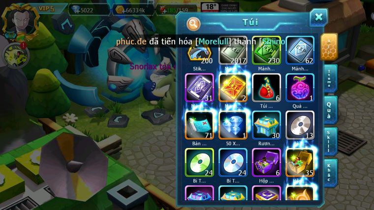 MÃ : #TTS5293 - S1766 - TOP 45 - V5 - HOOH BÁ CHỦ QVLD BC THẦN GIÓ BC HENTRAN GROUDON ZEVIL LUGIA