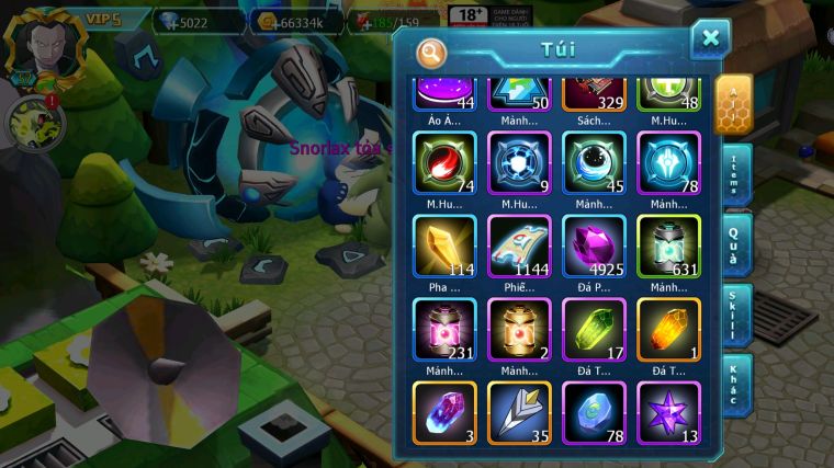 MÃ : #TTS5293 - S1766 - TOP 45 - V5 - HOOH BÁ CHỦ QVLD BC THẦN GIÓ BC HENTRAN GROUDON ZEVIL LUGIA