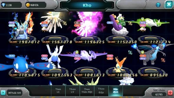 MÃ : #TTS5296 - S1493 - V4 - UNVOA HOOH DRAK HOOH THẦN GIÓ LUGIA CẶP LATI KYOGRE
