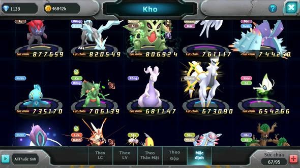 MÃ : #TTS5296 - S1493 - V4 - UNVOA HOOH DRAK HOOH THẦN GIÓ LUGIA CẶP LATI KYOGRE