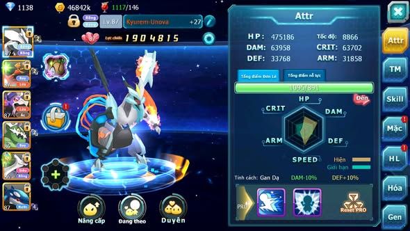 MÃ : #TTS5296 - S1493 - V4 - UNVOA HOOH DRAK HOOH THẦN GIÓ LUGIA CẶP LATI KYOGRE