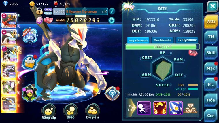 MÃ : #TTS5304 - S1301 - TOP 34 - V12 - HOOH CỘNG HƯỞNG DYNAMAX WHITE CỘNG HƯỞNG DYNAMAX LACK DYNAMAX PALKIA CẶP CÁ BC THẦN GIÓ BC