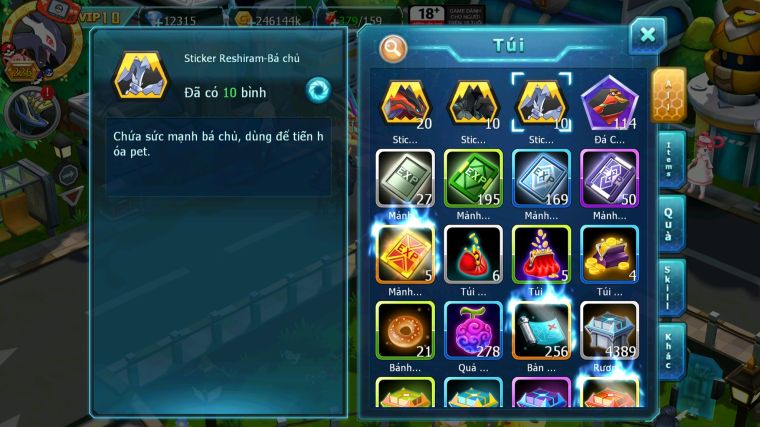 MÃ : #TTS5301 - S1437 - V10 - 114 MẢNH CỘNG HƯỞNG - HOOH DYNAMAX UNVOA QVLD BC THẦN GIÓ BC CẶP LATI BC NHIỀU PET HT