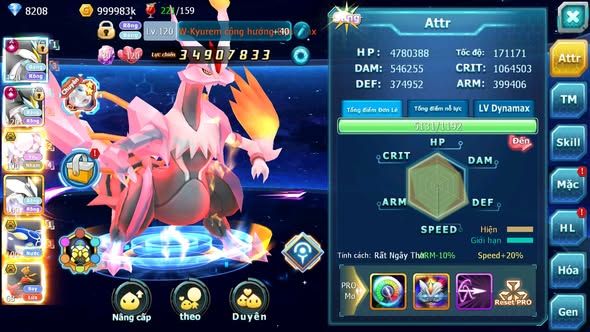 MÃ : #TTS5314 - S1288 - TOP 9 - V14 - BUILD WB CỘNG HƯỞNG DYNAMAX GẮT NHIỀU PET BÁ CHỦ VỀ XÂY TEAM 2 !!