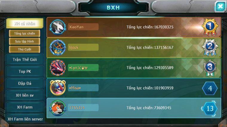 MÃ : #TTS5314 - S1288 - TOP 9 - V14 - BUILD WB CỘNG HƯỞNG DYNAMAX GẮT NHIỀU PET BÁ CHỦ VỀ XÂY TEAM 2 !!