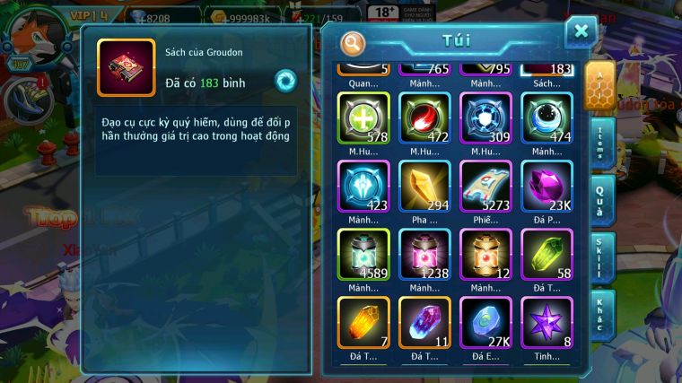 MÃ : #TTS5314 - S1288 - TOP 9 - V14 - BUILD WB CỘNG HƯỞNG DYNAMAX GẮT NHIỀU PET BÁ CHỦ VỀ XÂY TEAM 2 !!