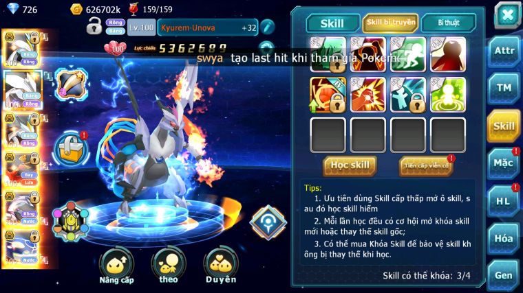 MÃ : #TTS5316 - S1258 - UNVOA WB BÁ CHỦ HOOH BÁ CHỦ PALKIA BÁ CHỦ KYOGRE BC QVLD BC DRAK HOOH NHIỀU PET HT