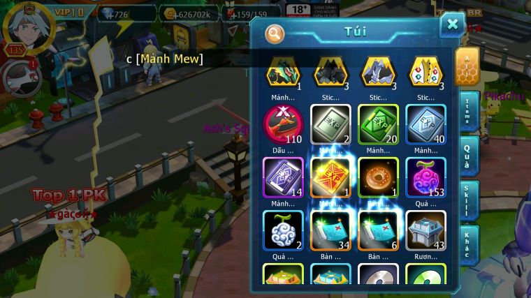 MÃ : #TTS5316 - S1258 - UNVOA WB BÁ CHỦ HOOH BÁ CHỦ PALKIA BÁ CHỦ KYOGRE BC QVLD BC DRAK HOOH NHIỀU PET HT