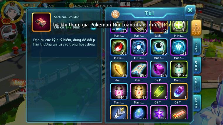 MÃ : #TTS5316 - S1258 - UNVOA WB BÁ CHỦ HOOH BÁ CHỦ PALKIA BÁ CHỦ KYOGRE BC QVLD BC DRAK HOOH NHIỀU PET HT