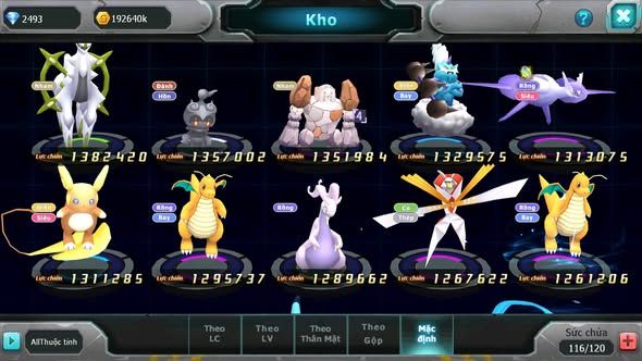 MÃ : #TTS5324 - S1117 - V5 LUGIA BC DIANCIE BC QVLD BC TAPU FINI BC NHIỀU PET HUYỀN THOẠI