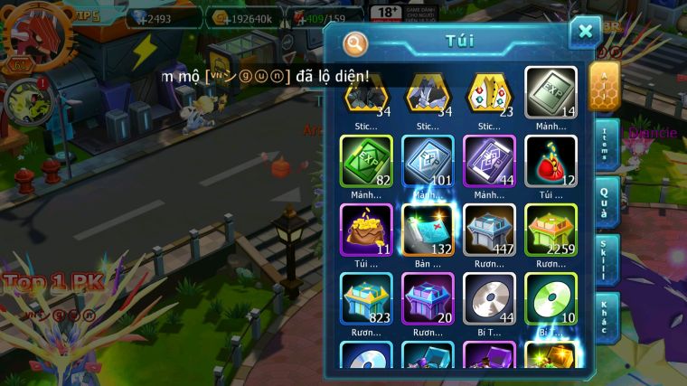 MÃ : #TTS5324 - S1117 - V5 LUGIA BC DIANCIE BC QVLD BC TAPU FINI BC NHIỀU PET HUYỀN THOẠI