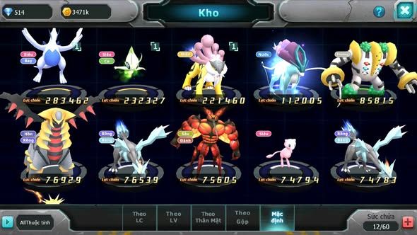 MÃ : #TTS5323 - S1858 - V4 - LUGIA RAIKOU CELEBI ĐUA TOP