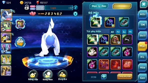 MÃ : #TTS5323 - S1858 - V4 - LUGIA RAIKOU CELEBI ĐUA TOP