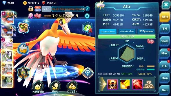 MÃ : #TTS5322 - S1324 - TOP 19 - V14 - HOOH CỘNG HƯỞNG DYNAMAX LỰC CHIẾN CHỈ SỐ KHỦNG YVETAL CỘNG HƯỞNG DIANCIE CỘNG HƯỞNG DYNAMAX NHIỀU PET BÁ CHỦ