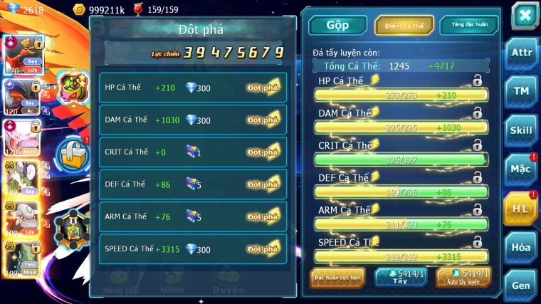 MÃ : #TTS5322 - S1324 - TOP 19 - V14 - HOOH CỘNG HƯỞNG DYNAMAX LỰC CHIẾN CHỈ SỐ KHỦNG YVETAL CỘNG HƯỞNG DIANCIE CỘNG HƯỞNG DYNAMAX NHIỀU PET BÁ CHỦ