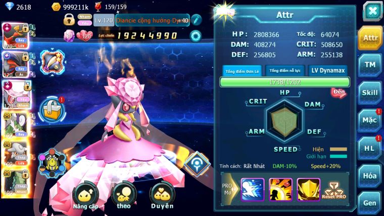 MÃ : #TTS5322 - S1324 - TOP 19 - V14 - HOOH CỘNG HƯỞNG DYNAMAX LỰC CHIẾN CHỈ SỐ KHỦNG YVETAL CỘNG HƯỞNG DIANCIE CỘNG HƯỞNG DYNAMAX NHIỀU PET BÁ CHỦ