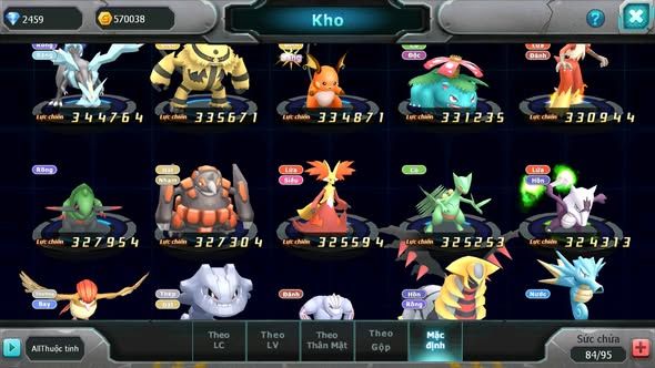 MÃ : #TTS5329 - S1852 - TOP 11 -V5 - UNVOA GOODRA RAIKOU GROUDON LUGIA ĐUA TOP NGON